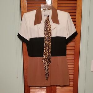 Danny & Nicole Vintage Color Block Suit